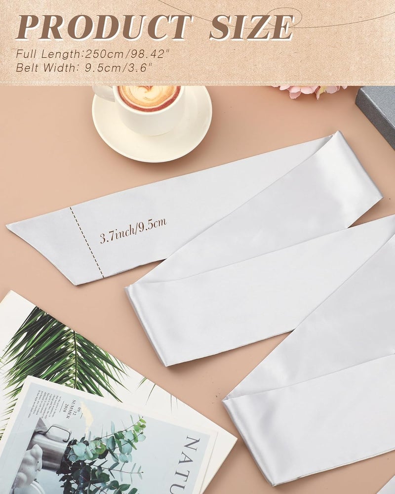 Glitopper Women Satin Waist Belts Dress Sash Waist Belt for Special Occasion Bridal Wedding Prom Formal 3.5'' Wide - Image 2